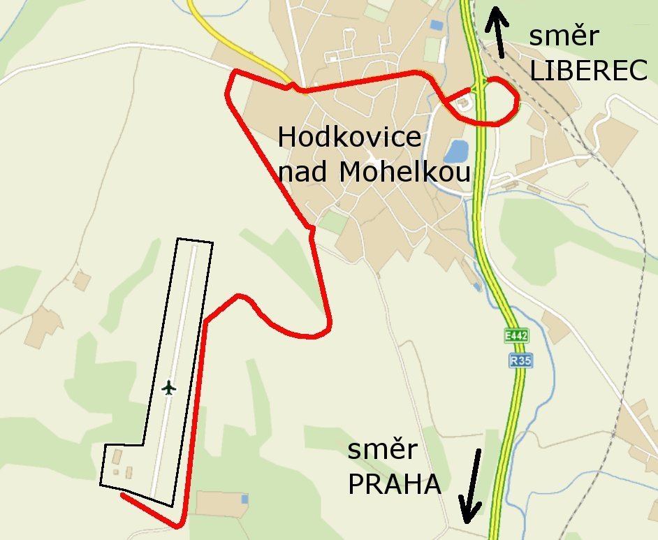 příjezdová trasa